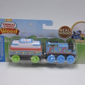 Happy Birthday Thomas & Cake Cargo Car - Thomas & Friends Wooden Railway Trains